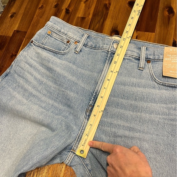Madewell The Tall Perfect Vintage Wide-Leg Crop Jean Altoona Wash size 16 NP389 - Picture 10 of 16